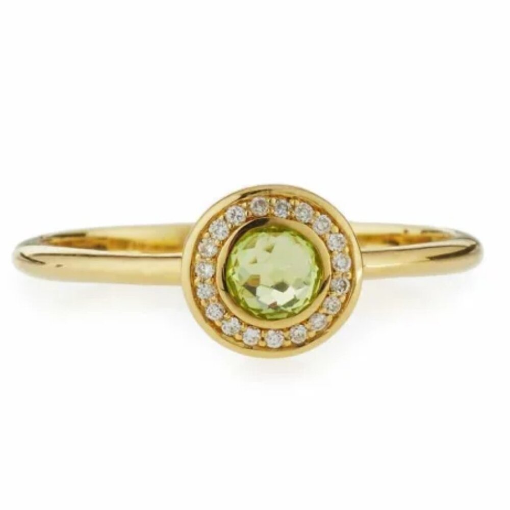 Ippolita Gold Ring with Light Green Stone